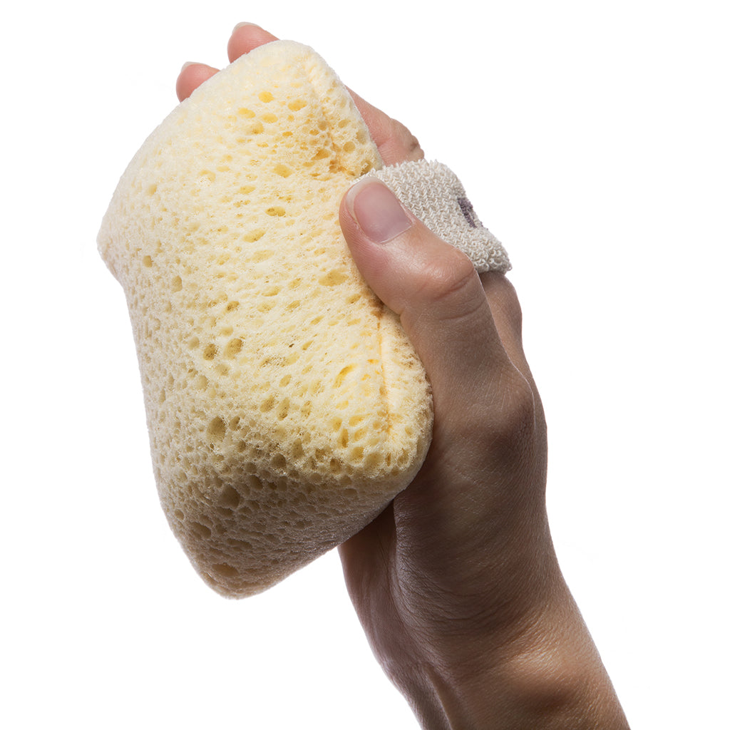 EXFOLIATING BODY SHOWER SPONGE WITH SOAP POCKET